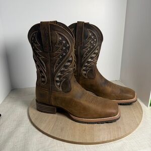 Ariat Hybrid VentTEK Western Boots 10038340 Mens 11EE Brown Cowboy